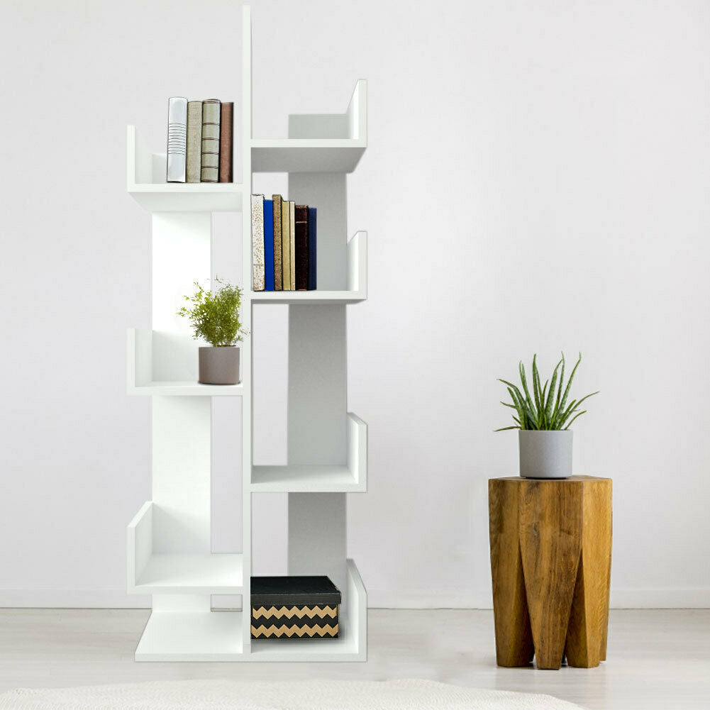 Industrial Wooden Bookcase Book Shelf Storage Display Shelving Unit Home Office