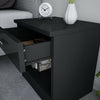 Black Bedside Table High Gloss Cabinet Chest Of Drawer Storage Bedroom Furniture