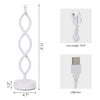 Spiral Bedside Table Lamp for Bedroom Nightstand Decoration Lighting Warm White