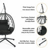 Rattan Swing Egg Chair Garden Patio Indoor Outdoor Hanging Wicker Chair Cushion