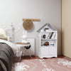 Kids Bookshelf Childrens Toy Storage Rack Unit w/ Shelves and Cupboard Organize