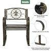 Artisasset Metal 1 Seat Garden Outdoor Rocking Chair Vintage Style Bronze Patio