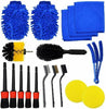 18Pcs Car Detailing Brush Kit Boar Hair Auto Interior Wheel Gap Cleaning Tool