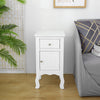 Bedside Storage Cabinet Table Unit With a Drawer & Cupboard for Living/Bedroom