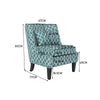 Country Style Floral Print Linen Occasional Lounge Chair Tub Armchair Wing Back