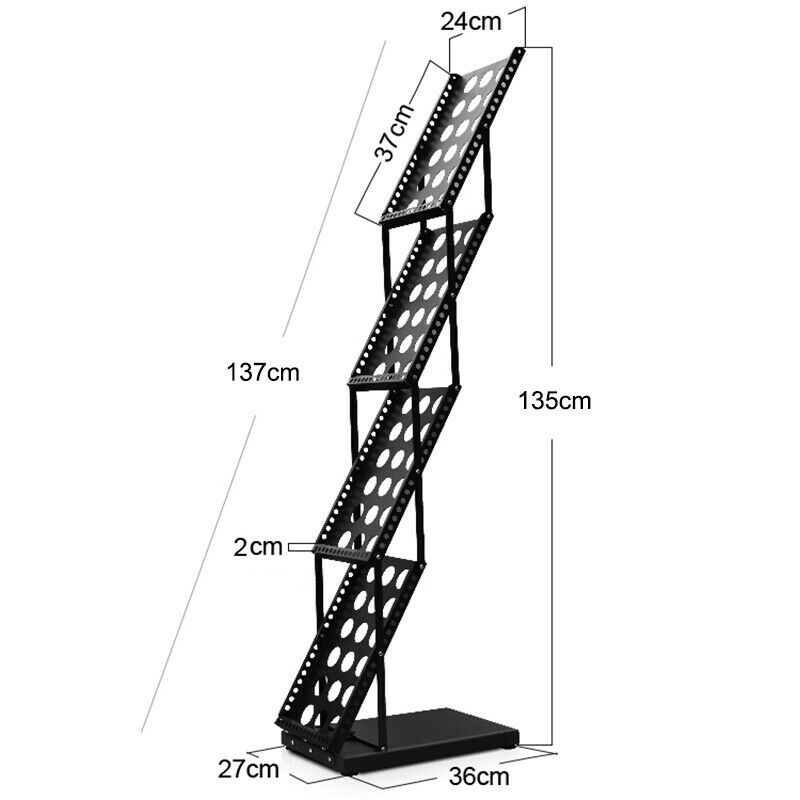 Foldable Magazine Literature Leaflet Exhibition Stand A4 Brochure Display Rack