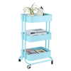 3 Tier Kitchen Trolley Cart Slim Rolling Cart Shelf Utility Storage Organizer