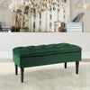 Upholstered Bedroom Bench w/Storage Window Seat Toy Box Footstool Ottoman Fabric