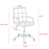 Cushioned Computer Office Desk Chair Chrome Legs Lift Swivel PU Leather Chair UK