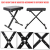 Keyboard Piano Bench Stool Soft Drum Throne Black Seat Padded Adjustable Height