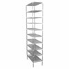 Shoe Rack 10 Tier Cabinet Storage Organiser Stand Shelf 30 Pairs Dustproof Grey