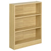 Hartleys 3 Tier Oak Effect Wooden Freestanding Bookcase Bookshelf Storage Unit