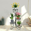 Wrought Iron Outdoor Indoor Pot Plant Stand Garden Decor Round Flower Rack Metal