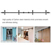 10 FT Industrial Black Sliding Barn Wood Door Track Roller Rail Hanger Hardware