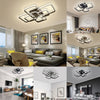 LED Ceiling Light Aluminum Square Lamp Chandelier Fixture White Black Gold Frame