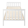 White Wooden Single Bed Frame Solid Pine 4FT6 Double Bed Frame 3FT Single Bed