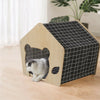 Pet Cat Dog Kennel Indoor Garden Kitten Bed House Shelter Look Through Window UK