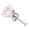 New 12x Clear Diamond Crystal Glass Door Knobs Drawer Wardrobe Cabinet Handles