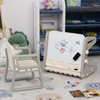 Kids Study Desk Chair Set Armchair Drawing Board Table Children Playroom Toddler