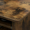 Small Desk with Shelves Keyboard Tray Computer Laptop Workstation Desktop Rustic
