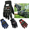Carbon Fiber Hard Knuckle All Touchscreen Biker Motorbike Motorcycle Gloves L-XL