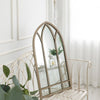 Large Garden Mirror Arch Metal Frame Hanging Wall Mounted Vintage Window Style