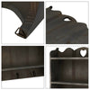 Wall Unit Shelf Storage Shabby Chic Cupboard Cabinet Key Hooks Vintage Style UK
