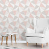 APEX GEOMETRIC WALLPAPER ROSE GOLD / PINK - FINE DECOR FD41993 METALLIC