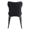 2X Black Dining Chairs Faux Leather Metal Leg Kitchen Chairs Home&Restaurant