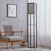 4 Tier Shelf Floor Lamp w/ Shade Standing Light Open Shelves Storage Living Room