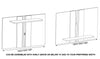 Wall Mounted TV Back Panel Floating Media Centre Unit Shelf Matt Grey Extendable