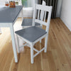Classic Solid Wooden Grey Dining Table and Chairs Set 4 Seats Kitchen Furniture
