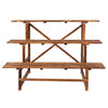 Flower Steps 3 Tier Wooden Plant Ladder Stand Lightweight Wood Garden In/Outdoor