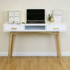 White Scandinavian Modern Bedroom Dressing Table Makeup Vanity/Home Office Desk