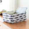 Canvas Fabric Storage Basket Folding Box For Laundry Basket With Handle-