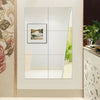 6x 30cm Mirror Tile Wall Sticker Square Self Adhesive Room Decor Stick On