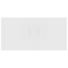 WALL MOUNTED CABINET FLOATING WALL SHELF STORAGE UNIT CUPBOARD 2 DOORS WHITE UK
