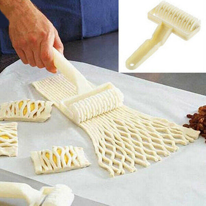 Baking Mold Pastry Lattice Roller Cutter Plastic Pastry Kitchen Bakery Tool UK