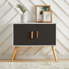 Wooden 2 Door Cupboard Sideboard Entertainment TV Stand Scandinavian Cabinet