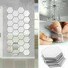 48PCS Acrylic 3D Mirror Effect Tile Wall Stickers Room Decor Art Bathroom DIY