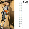 6.2M Portable Heavy Duty Aluminium Telescopic Ladder Extendable 20.3ft