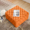 Extra Large Chesterfield Footstool Ottoman Coffee Table Bench Stool Plush Velvet