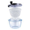 Glass Bowl Salad Spinner 4.75Qt Large Vegetable Dryer Washer BPA-Free