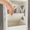 Two Tier Bathroom Cabinet Slim Shelf Cupboard Storage Sink Toilet Paper White