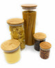 High quality Airtight Glass Storage Jars with Bamboo Lids
