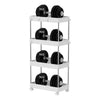 Mondeer 4-Tier Storage Trolley Storage Shelf with Wheels Kitchen Bathroom White