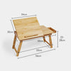 Bamboo Lapdesk Laptop Desk Stand Tray Notebook Portable Folding Home Office.