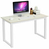 PC Computer Office Desk Corner Wooden Metal Desktop Table Home Study Workstation