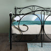 Metal Bed Frame With Crystals Black or White Bed Frame 4FT Double King Mattress