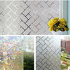 Rainbow Non-Adhesive Colourful Privacy Window Film Frosted Pattern Glass Film